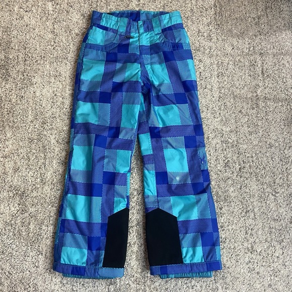 Spyder Insulated Ski Snowboard Pants Blue Kids Size 10 Unisex - Picture 1 of 15